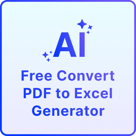 Free AI Convert PDF to Excel Editor, Free Convert PDF Tables to Excel PDF Online
